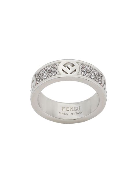 silver fendi ring womens